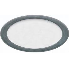 HouseMark Series Small Oval Address Plaque - White W/ Verde Brass