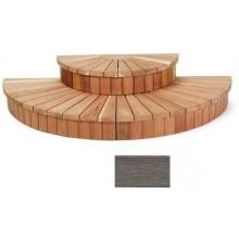 A&B Accessories Recycled Plastic Spa Steps: Two-Tier Sunburst 58 Inch Gray