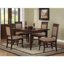 Powell Furniture Georgetown Masterpiece Dining Table - Faux Dark Aged Mahogany With Raised Crest Rail Floral Decoration