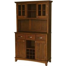 Home Styles Large Buffet Server & Hutch With Wood Top - Medium Cherry
