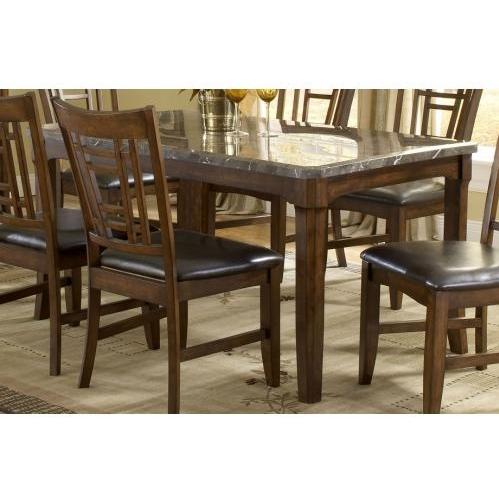 Hillsdale Patterson Rectangle Marble Top Dining Table - Dark Oak - 4078-814