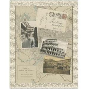 Vintage Map Of Rome Poster Print