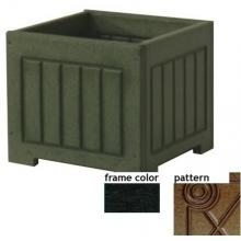 Eagle One Recycled Plastic 12 Inch Catalina Planter Box Diamond Pattern - Black
