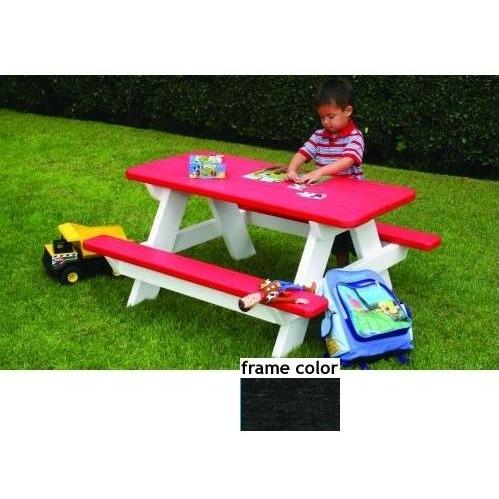 Eagle One Recycled Plastic Kids Picnic Table - Black