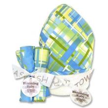 Nantucket Blue Hooded Towel & Wash Cloth Bouquet Set