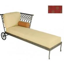 Windham Castings Provence Casual Back Day Chaise Cushion , Polka Chili LX