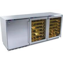 Perlick Freestanding Refrigerator And Double Wine Reserve With Solid Stainless Door And Stainless Glass Door (x 2)
