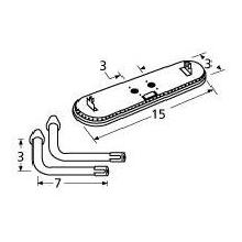 Stainless Steel Oval Twin, Centered, 3 Inch Offset Burner 19002-79302