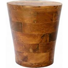 Teak Wood Cone Block Side Table