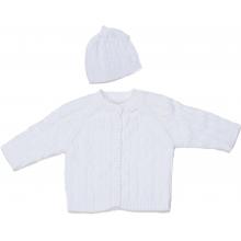 Elegant Baby Cable Knit Sweater Box Set 12 Months - White