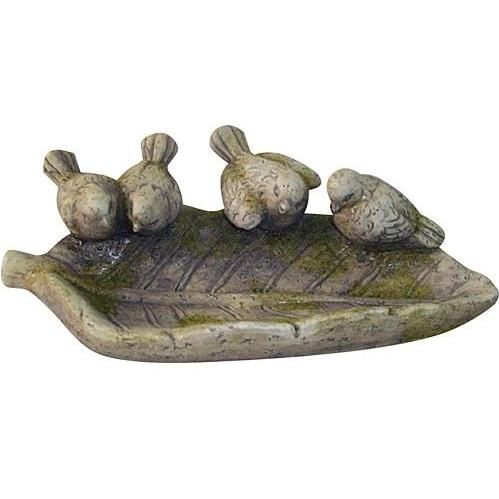 Alpine Bird Bath With 4 Birds