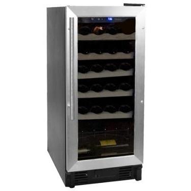 Haier HVCE15BBH 26 Bottle Free-Standing Or Built-In Wine Cellar, Stainless Steel