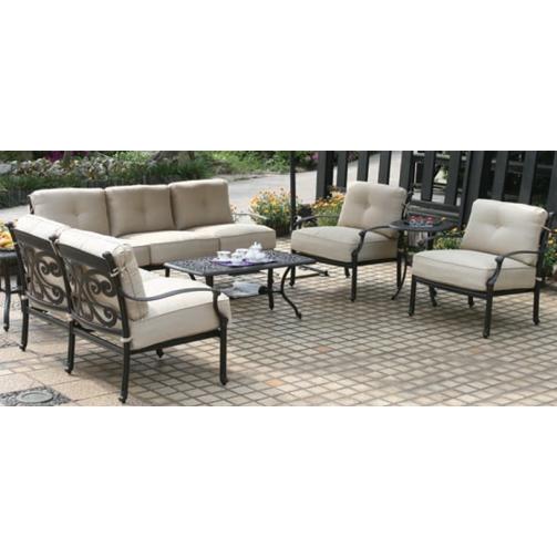 Alfresco Home Farfalla  Lounge Set - Antique Wine Finish