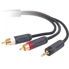 BLUE SERIES RCA-TO-MINI JACK AUDIO SPLITTER (6 FT)