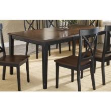 Hillsdale Englewood Rectangle Dining Table With 18 Inch Leaf - Brown Cherry/rubbed Black