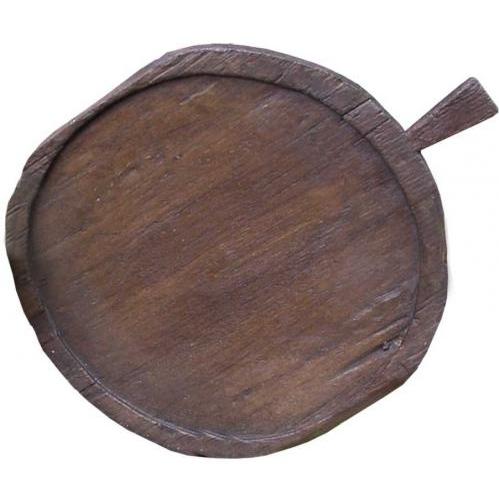 Round Teak Wood Rice Serving Tray