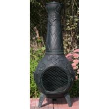 The Blue Rooster Grape Style Cast Aluminum Chiminea With Natural Gas Conversion Kit - Antique Green
