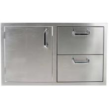 BBQ Guys 260 Series 36 Inch Single Door & Double Drawer Combo
