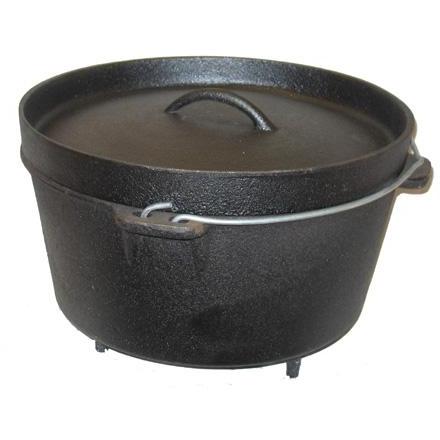 Seasoned Cast Iron Camp Pot W/legs 16 Qt.