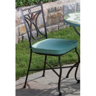Alfresco Home Amalfi Bistro Chair With Antique Green Frame & Green Cushion