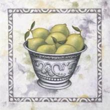 Silver Bowl With Limes Poster Print