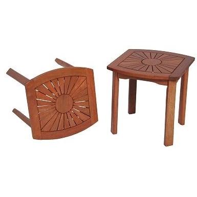 Eden Outdoor Living Sunset Keruing Wood End Table