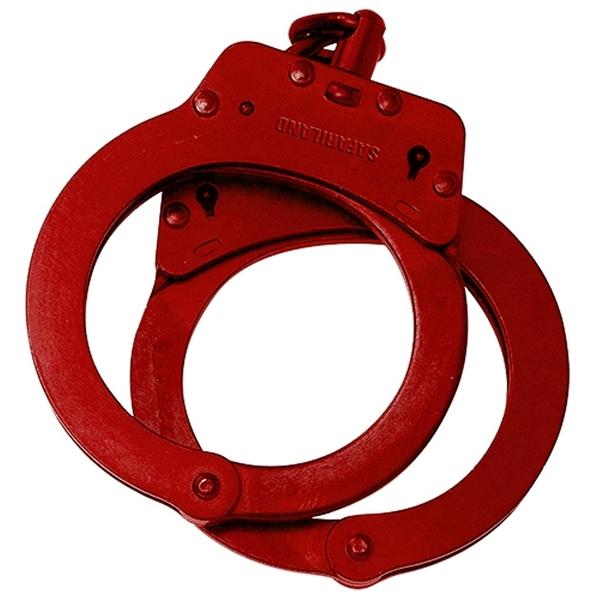 Steel Chain Handcuff, Red