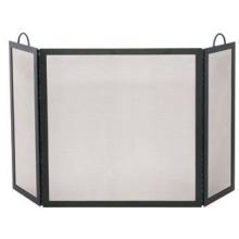 UniFlame 3 Fold Black Wrought Iron Medium Screen