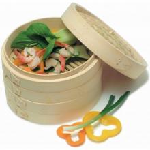 3 Piece Set 10 Inch Bamboo Steamer