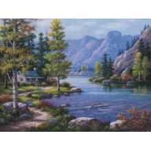 Lakeside Lodge Poster Print