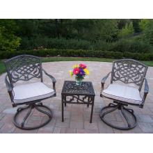 Oakland Living Mississippi 3 Piece Swivel Rocker Set With Cushions