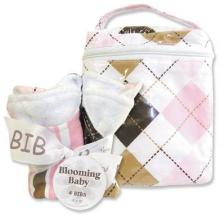 Prep School Pink Bottle Bag And Bib Set