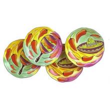 Clay Art Maraca Appetizer Plate (Set Of 4)