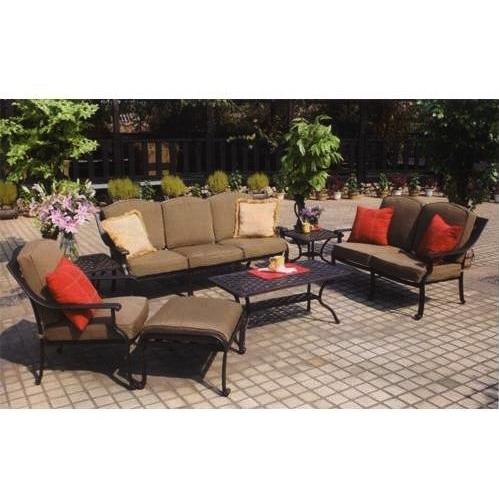 Darlee Ten Star Cast Aluminum Patio Lounge Set With Coffee Table