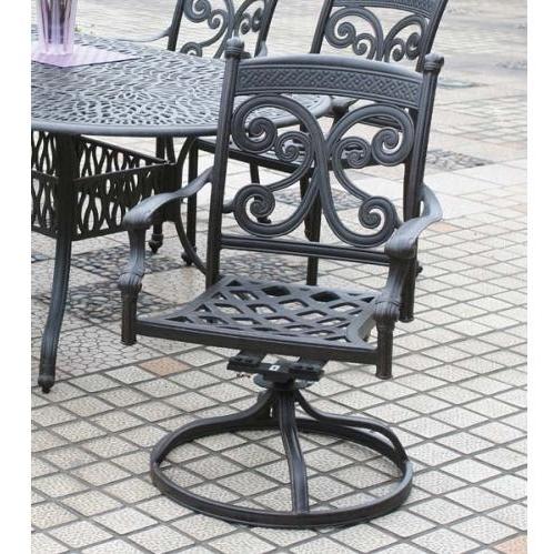 Alfresco Home Farfalla Cast Aluminum Outdoor Dining Swivel Rocker Chair - Set Of 2 by Alfresco Home