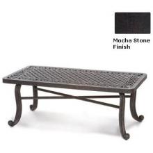 Meadow Decor Athena 22 X 44 (Inches) Cast Aluminum Coffee Table - Mocha Stone Finish