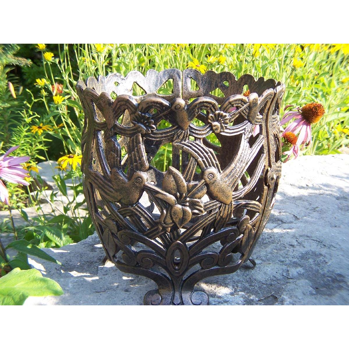 Oakland Living Hummingbird Round Flower Pot - 12 Inch