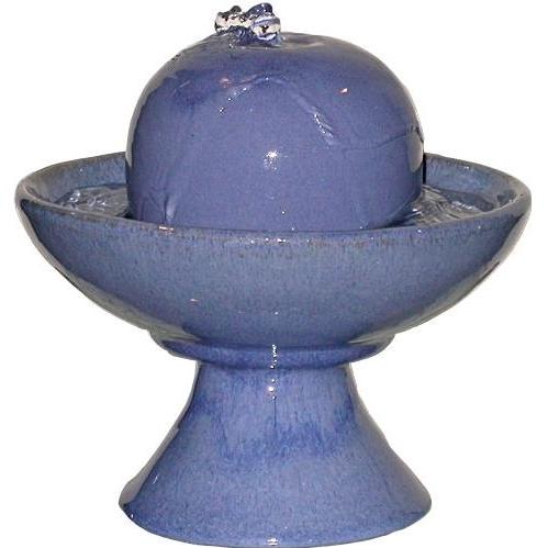 Alpine Feng-Shui Ceramic Fountain - Ceramic Blue/Purple