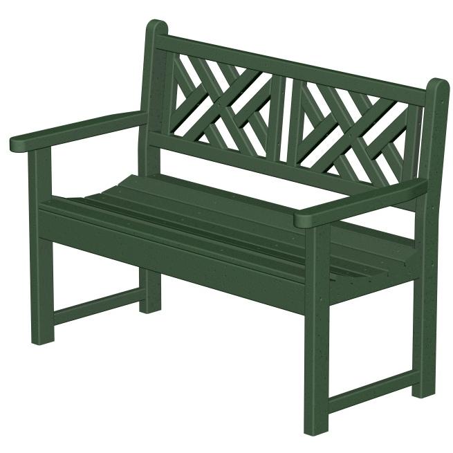 Poly-Wood Recycled Plastic Wood Chippendale Bench - 48 Inches