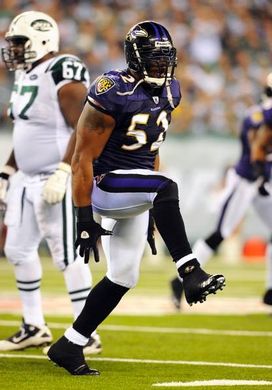 Big Hit by Ray Lewis [Jets vs Ravens] 