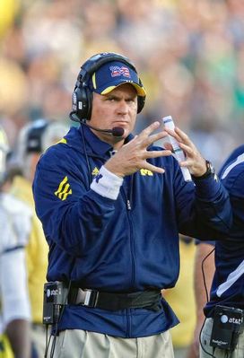 Michigan Linebacker (8) Jonas Mouton during a time-out at the