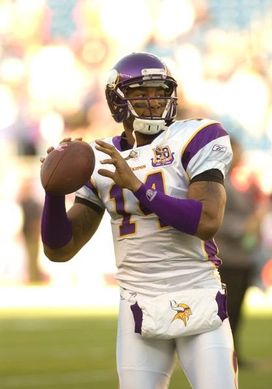 Joe Webb of the Minnesota Vikings in action against the Philadelphia