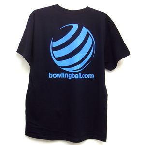 bowlingball.com Black/Light Blue T-Shirt X Large
