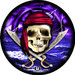 Viz-A-Ball Pirate Skull w Ship Ball Image