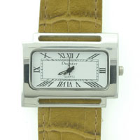 Watches - tan band wide rectangular mens watch Image.