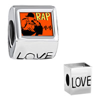 European Beads - gold plated music rap bracelets photo love european beads Image.