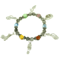 Bracelets - silver sandal charm bracelet Image.