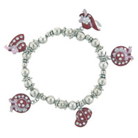 Bracelets - pink hat charm bracelet Image.