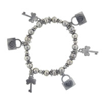 Bracelets - lock &amp; key charm bella bracelet Image.