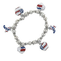 Bracelets - usa flag charm bracelet Image.